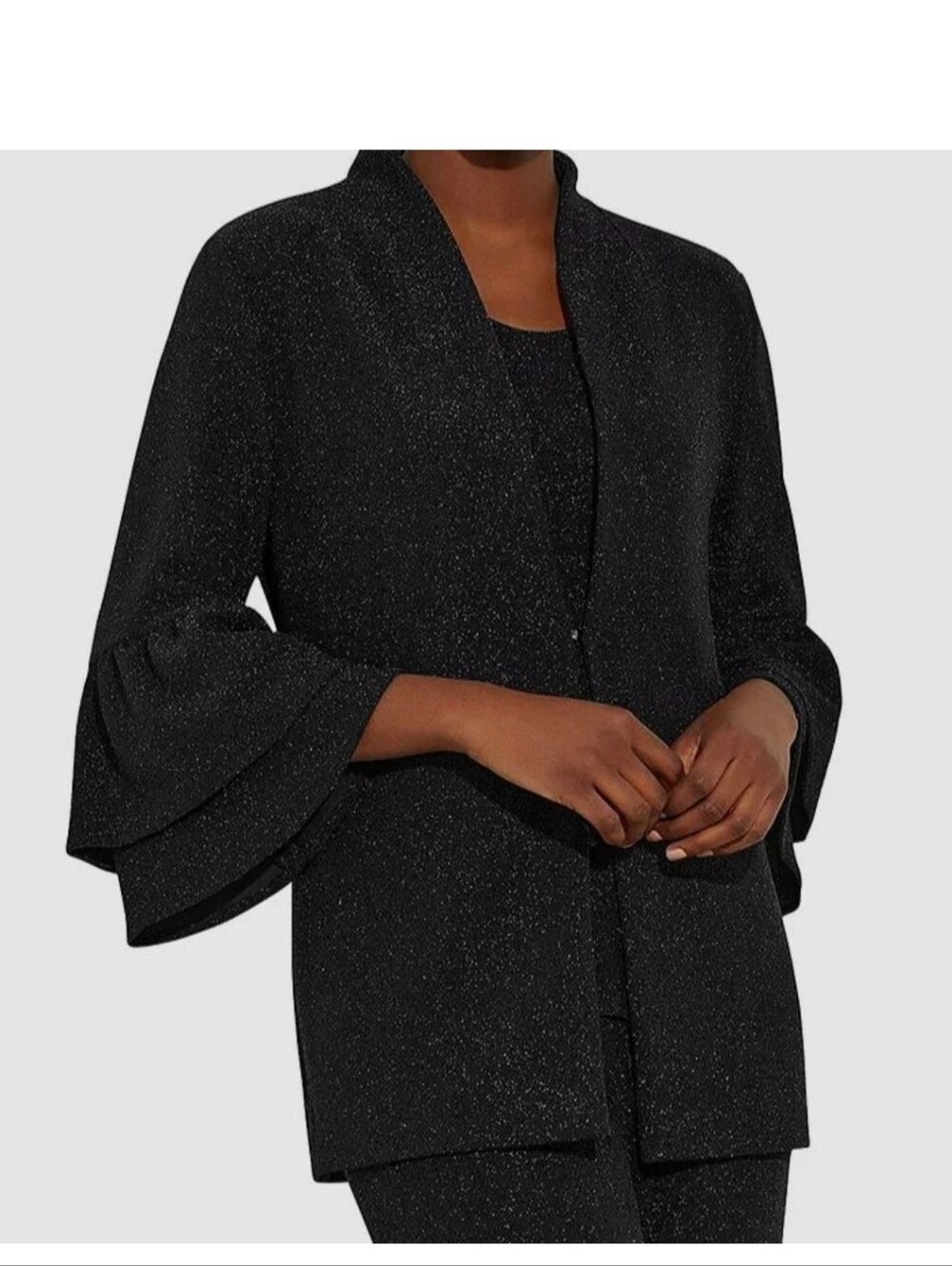 2 Piece Misook Tank And 3/4 Sleeve Jacket Set Size Medium